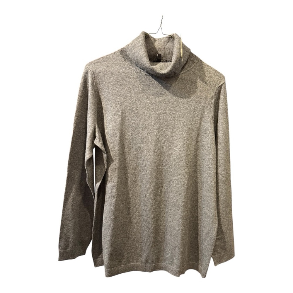 Talbots Gray Turtleneck Sweater Soft Knit NWT petite 1X